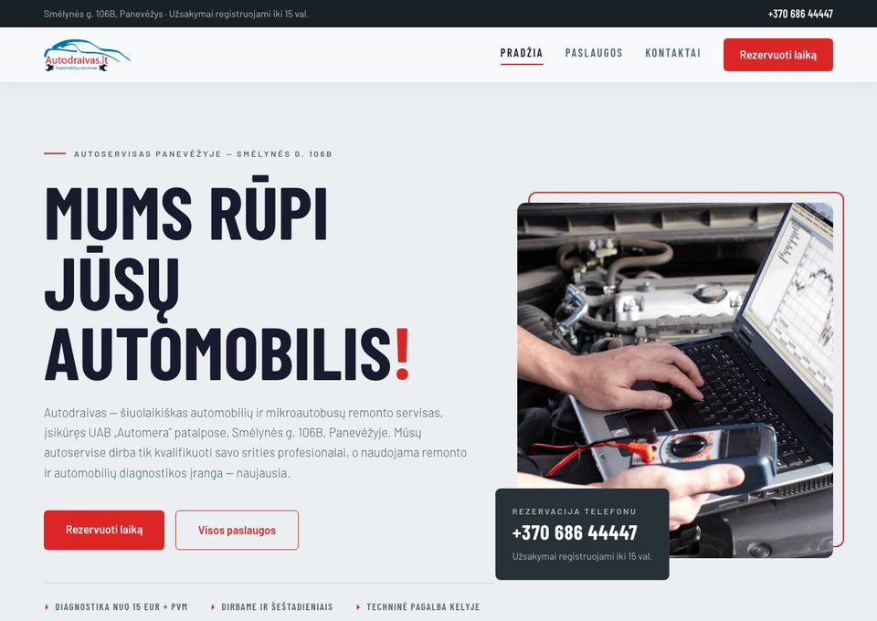 Autodraivas — nauja svetainė