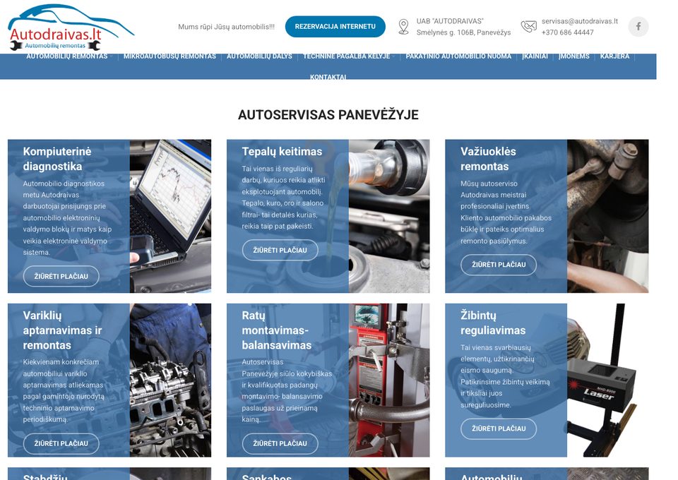 Autodraivas — sena svetainė