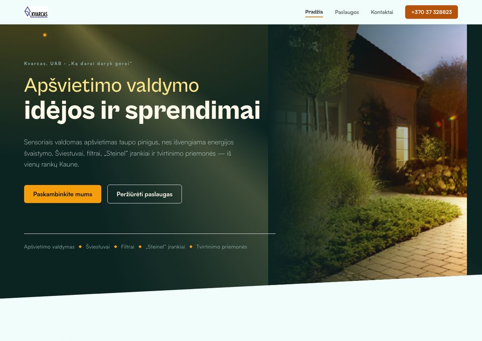 Kvarcas — nauja svetainė